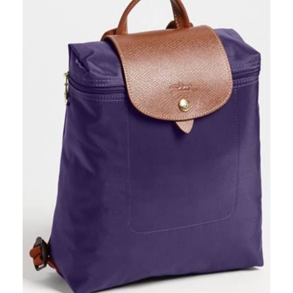 Longchamp Le Pliage Nylon Backpack in purple
